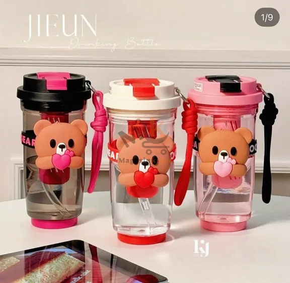 Bouteille en plastique alimentaire avec filtre Motifs ours