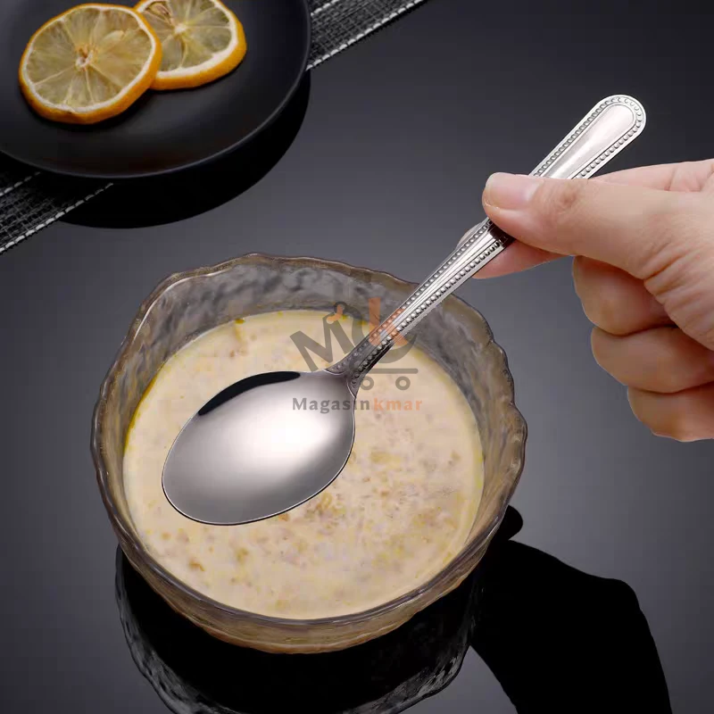 Lot de 6 cuillère en acier inoxydable-PM