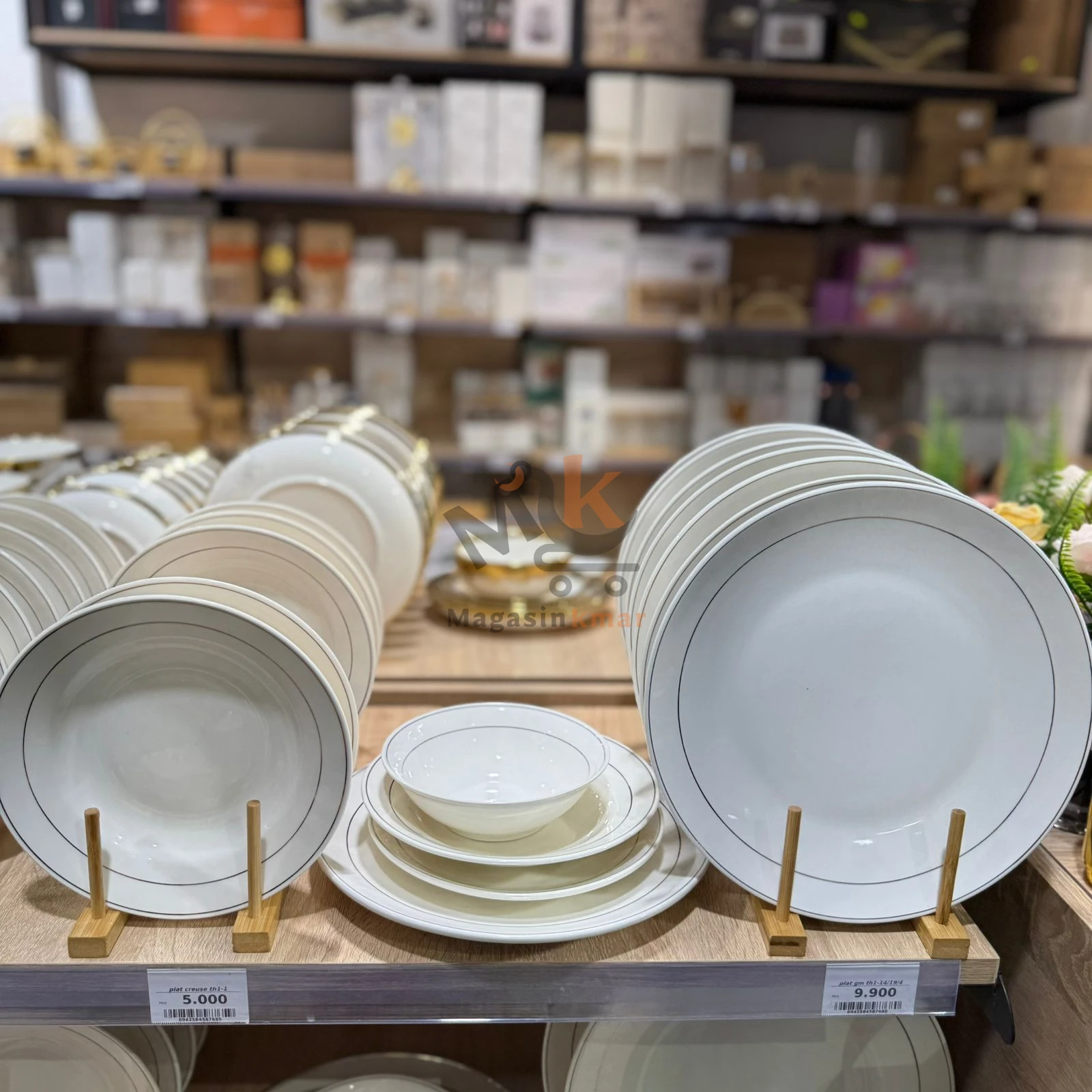 Assiette blanc en céramique – 20 cm – Style authentique