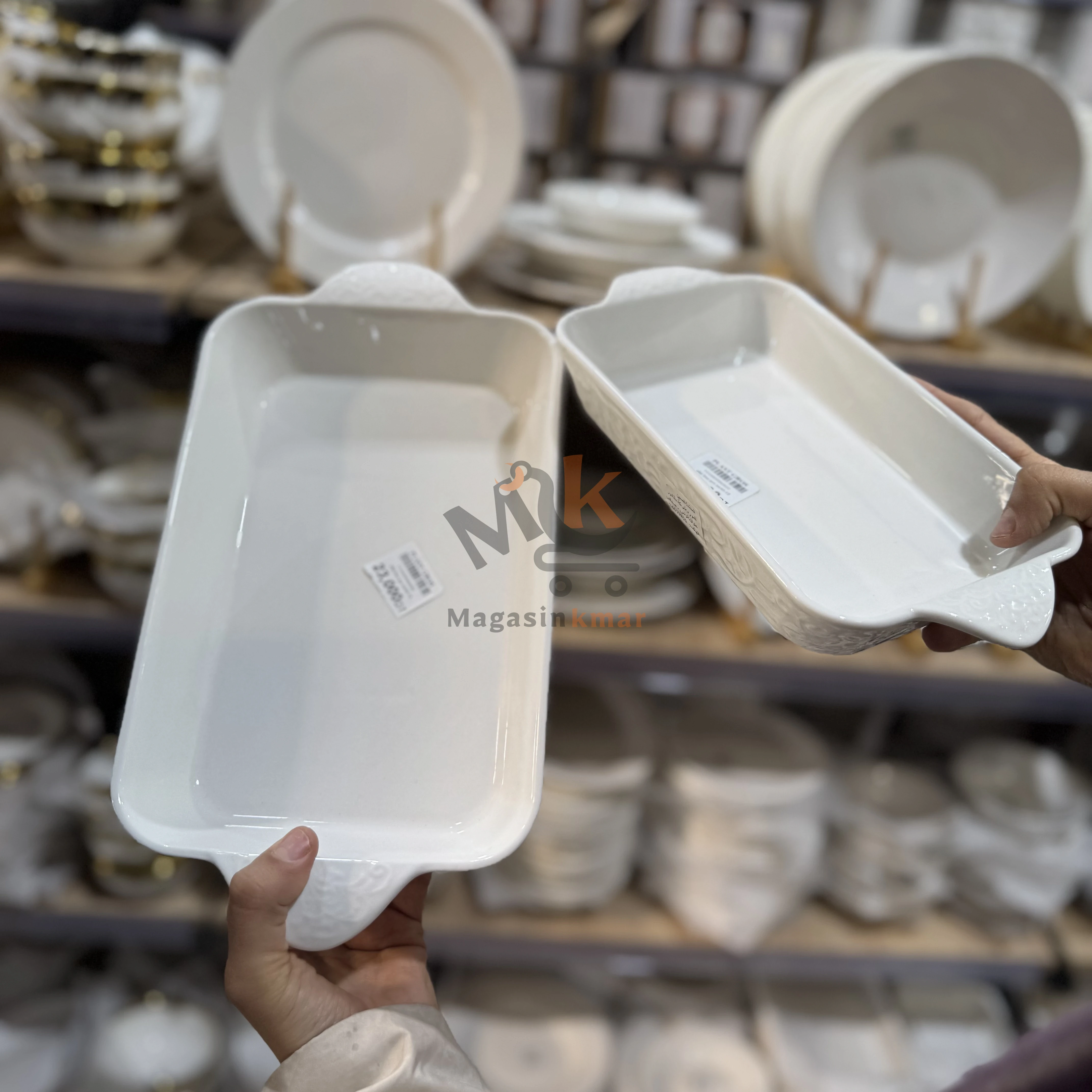 Plat rectangulaire en céramique PM – Idéal pour service et cuisson