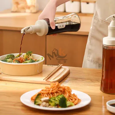 Bouteille à huile en verre 500 ml – Verseur pratique pour cuisine