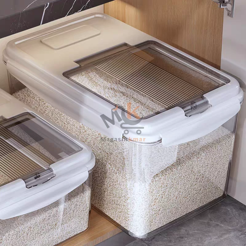 Grande boîte de conservation alimentaire rectangulaire 12L avec couvercle – 40 cm