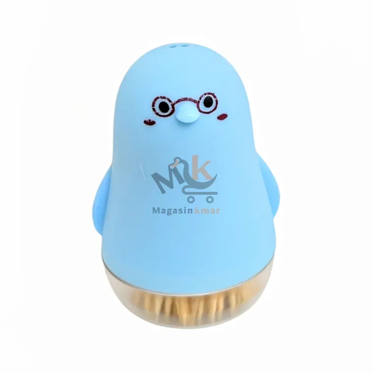 Cure-dents en bois – Boîte décorative forme manchot